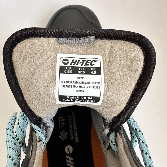 Hi-Tec Hiking Shoes Women Size 6.5 M Black Mid Top Waterproof Style 76952 NWB - Picture 8 of 9